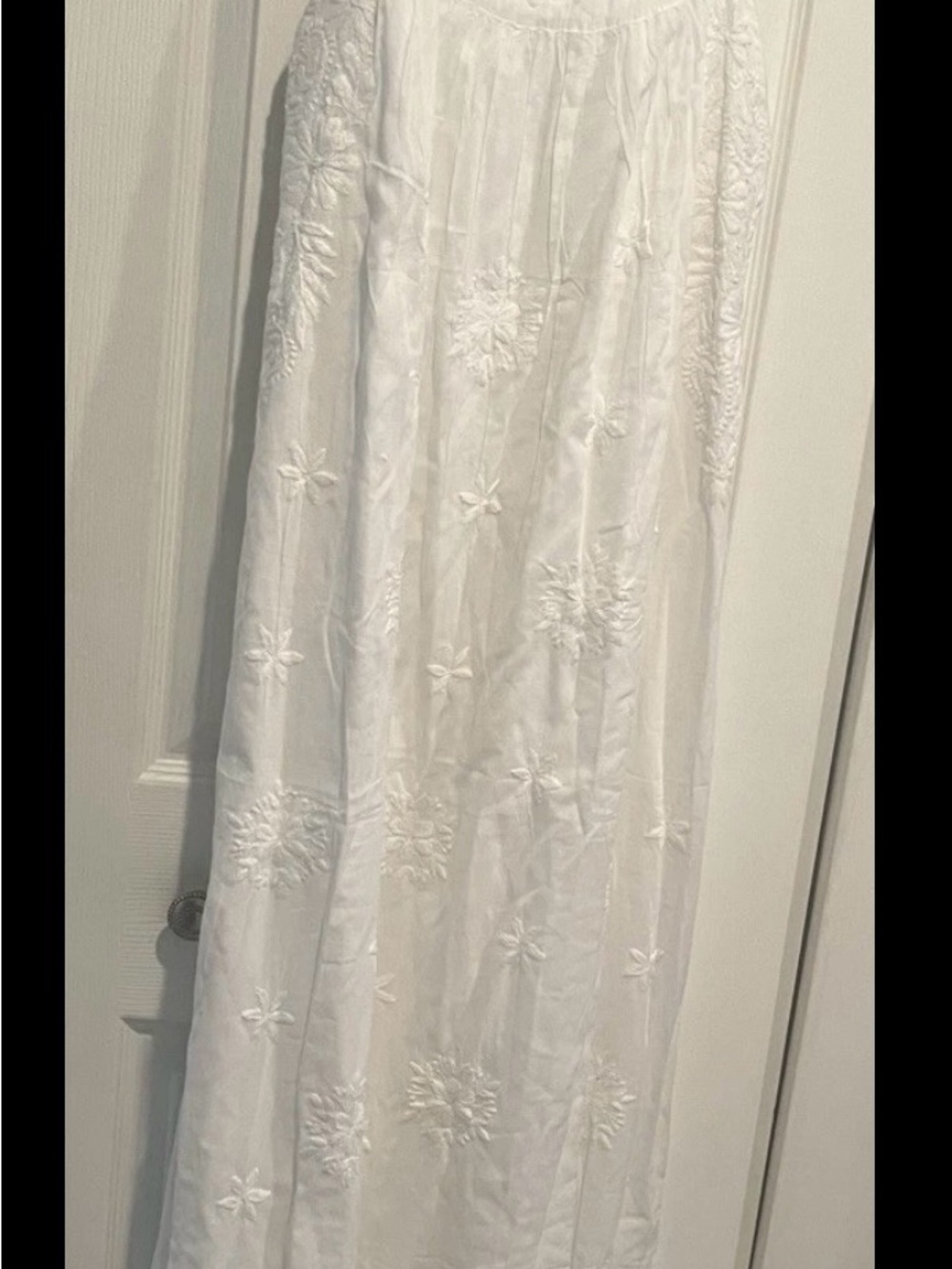 Oliphant White Embroidered Sundress Sz M NWT